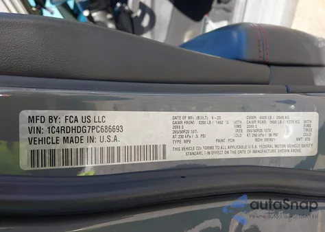 2023 Dodge Durango Gt Premium Rwd z USA, uszkodzony, nr VIN 1C4RDHDG7PC686693